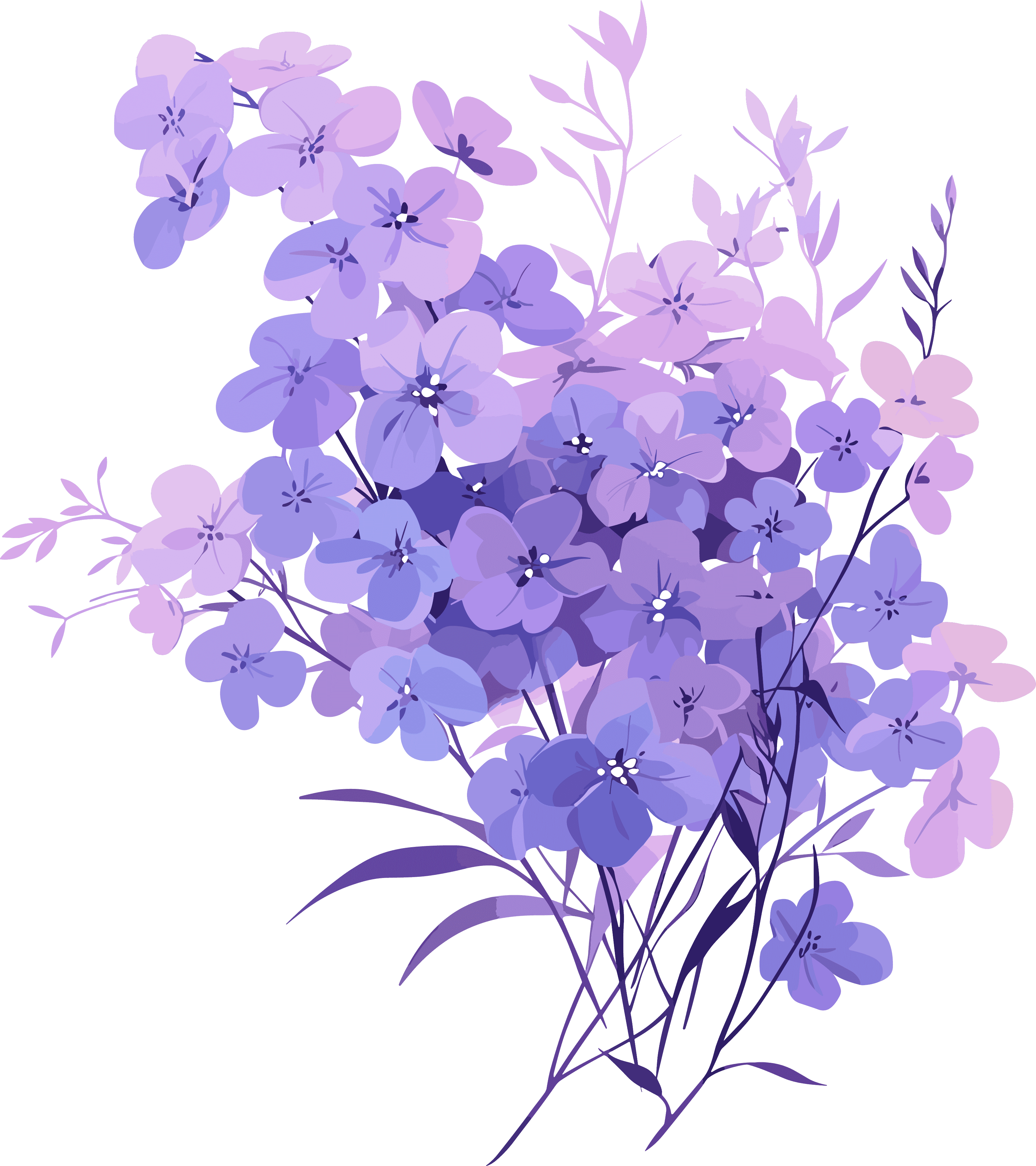 Simple purple flower material