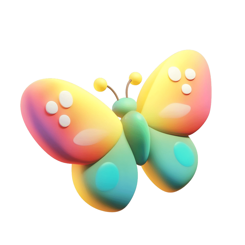 3D clay butterfly material
