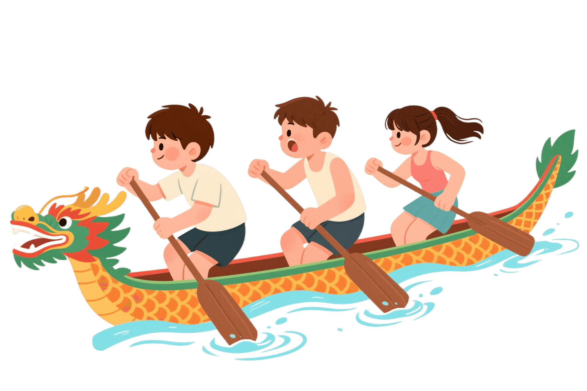 Dragon boat racing is held to celebrate festivals