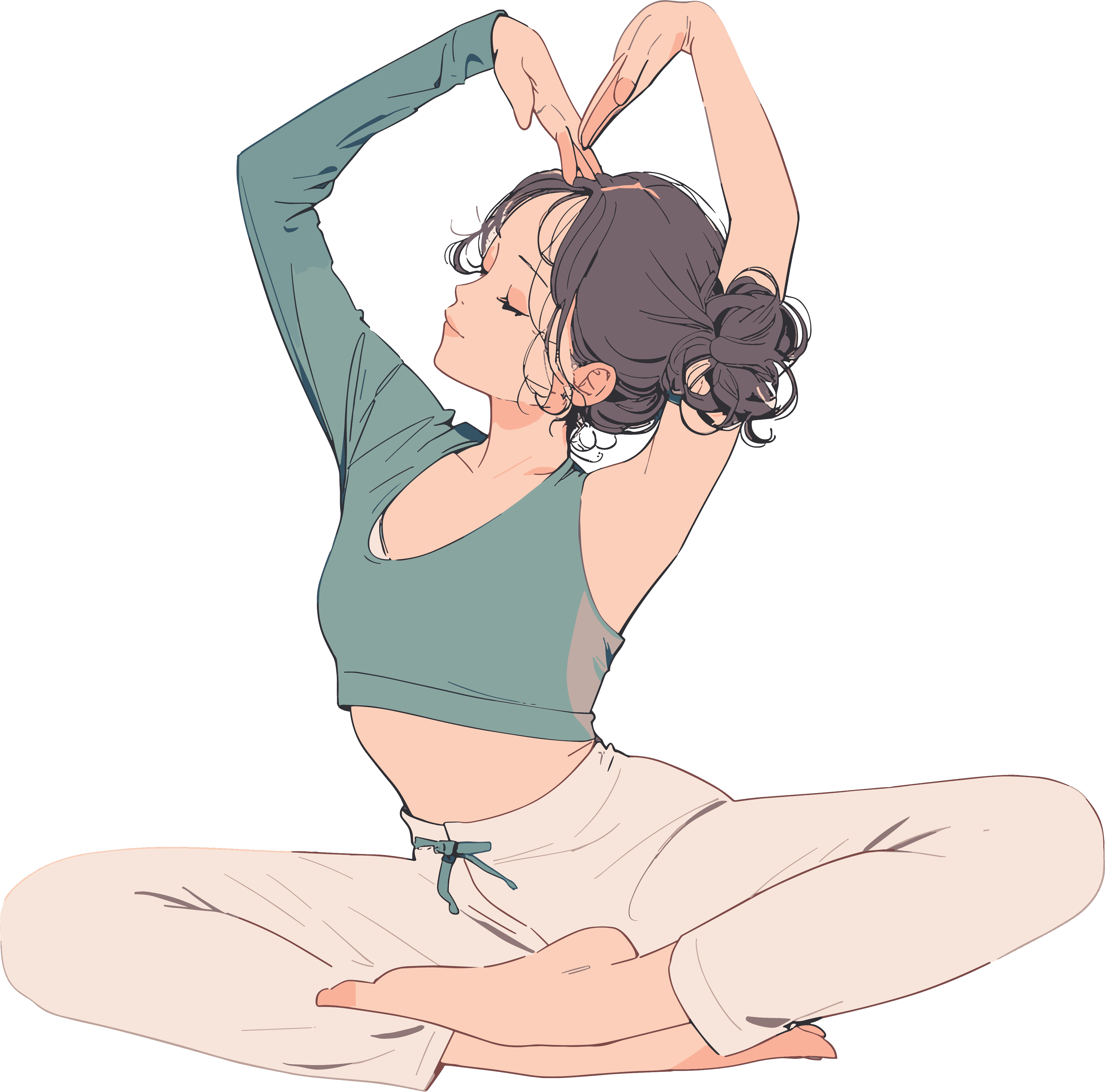 Simple illustration of a yoga girl