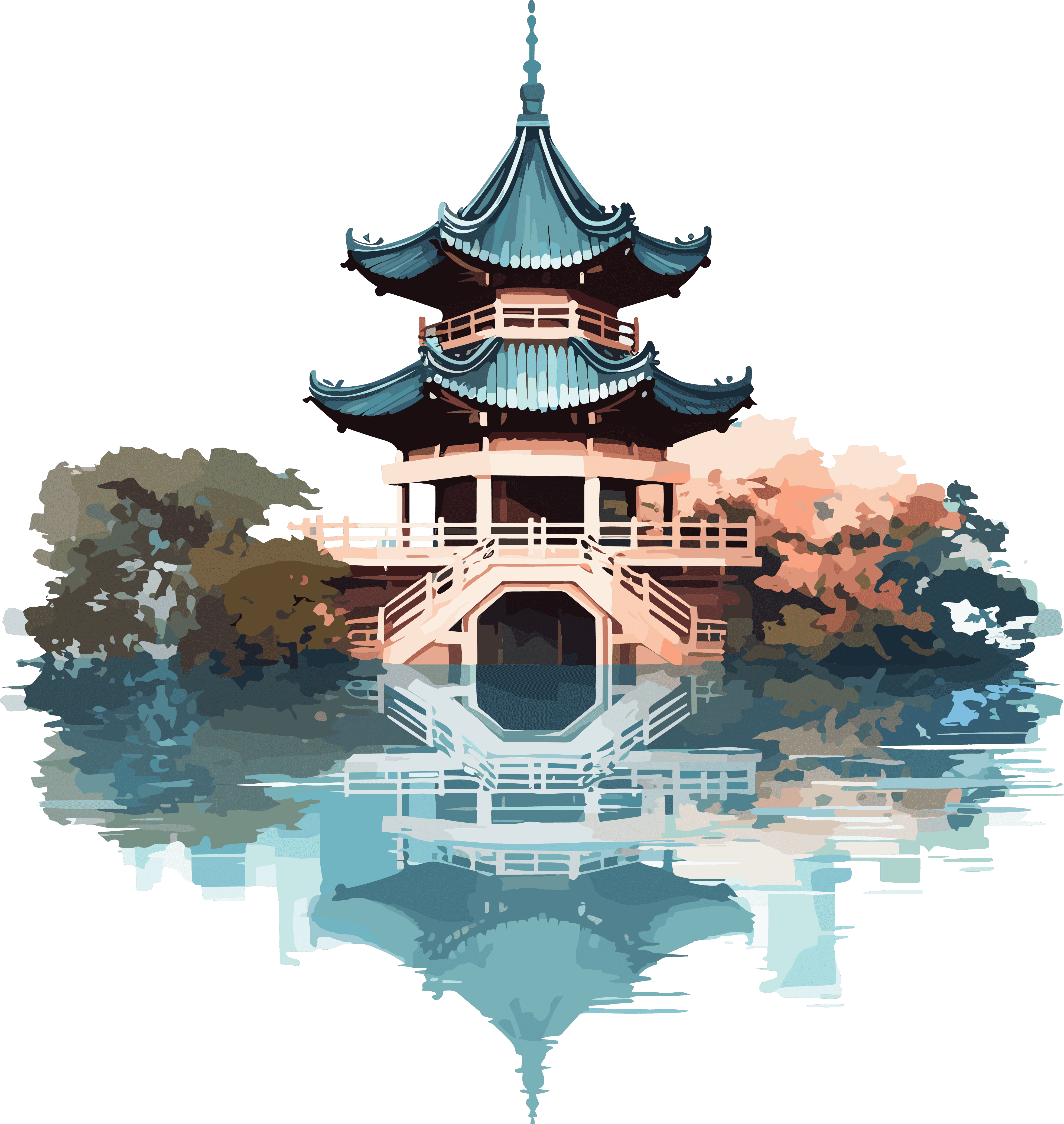 A traditional Chinese-style pavilion